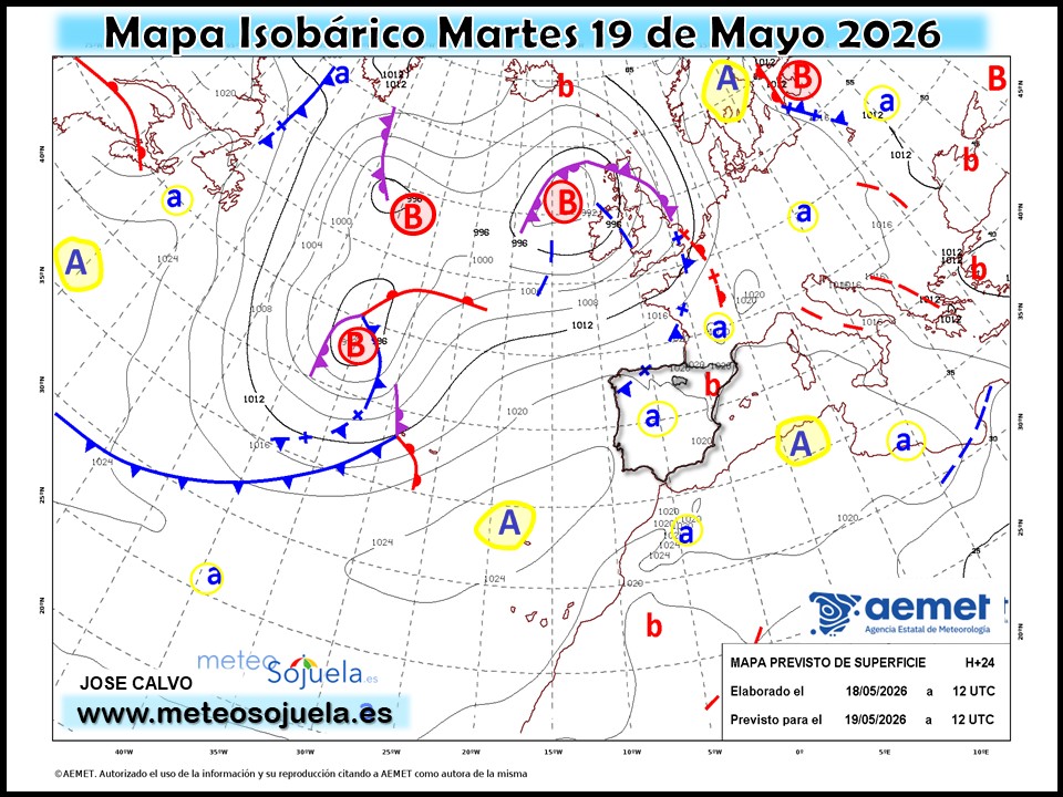 Mapa Isobárico La Rioja. Meteosojuela