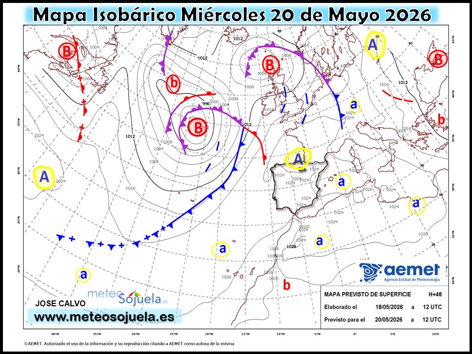 Mapa Isobárico La Rioja. Meteosojuela