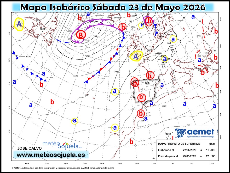 Mapa Isobárico La Rioja. Meteosojuela