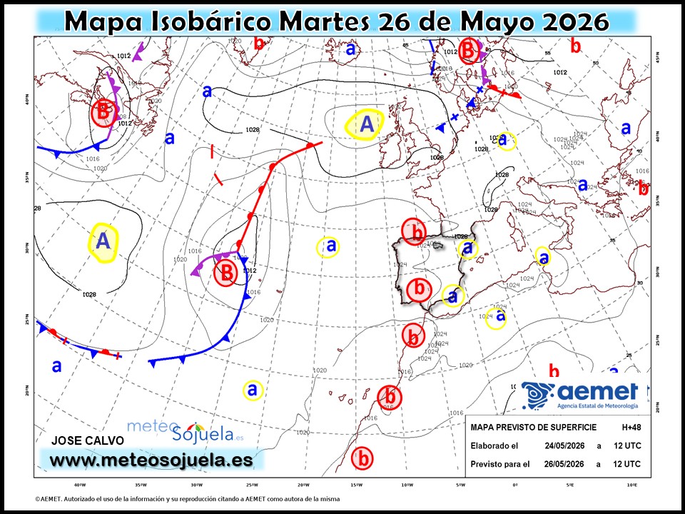Mapa Isobárico La Rioja. Meteosojuela