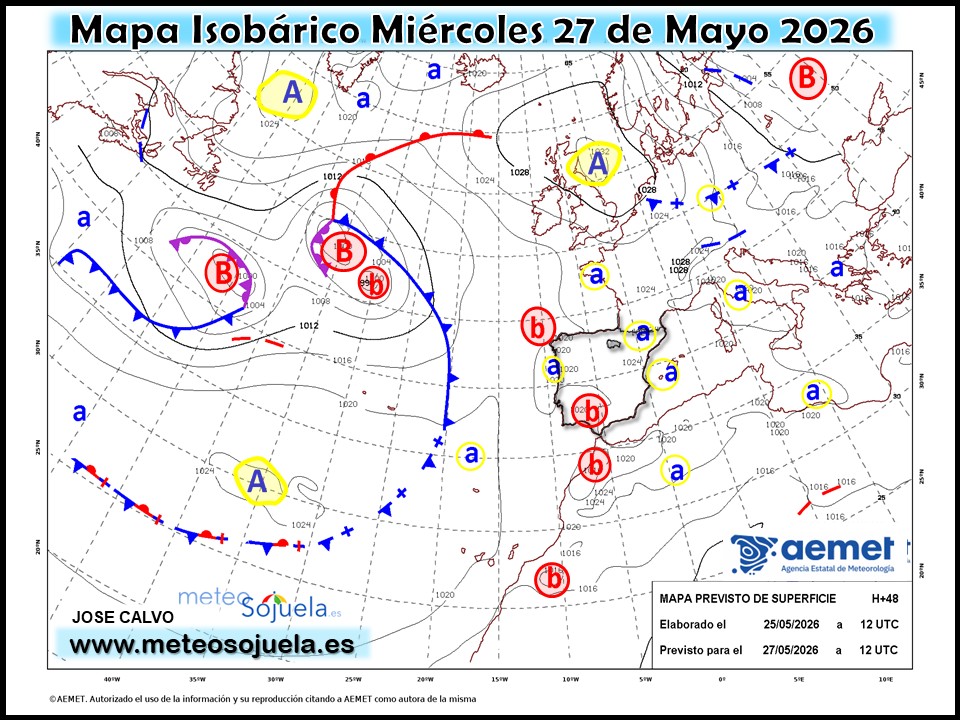 Mapa Isobárico La Rioja. Meteosojuela