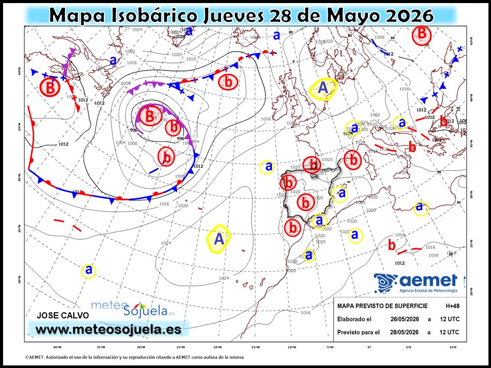 Mapa Isobárico La Rioja. Meteosojuela
