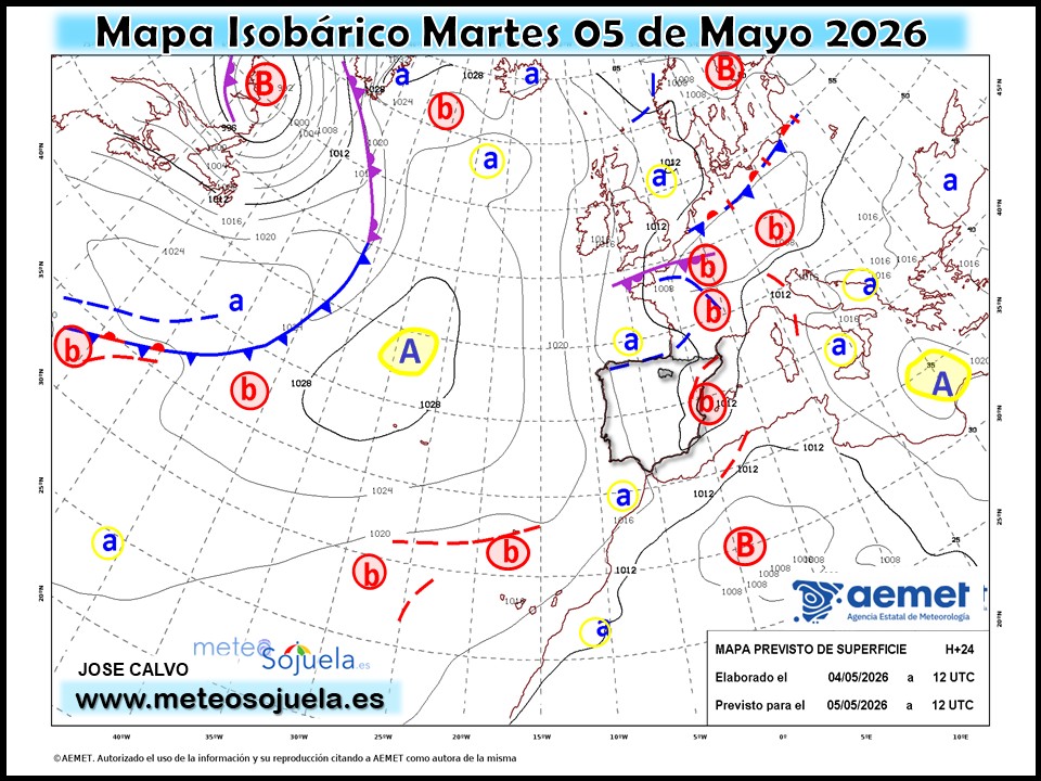 Mapa Isobárico La Rioja. Meteosojuela