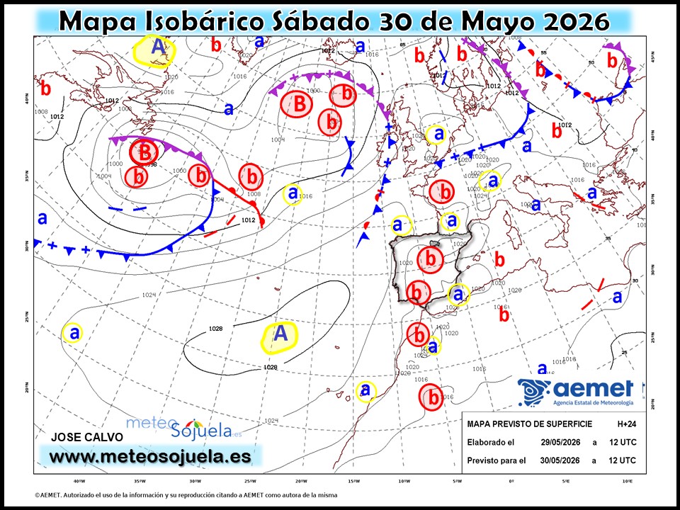 Mapa Isobárico La Rioja. Meteosojuela