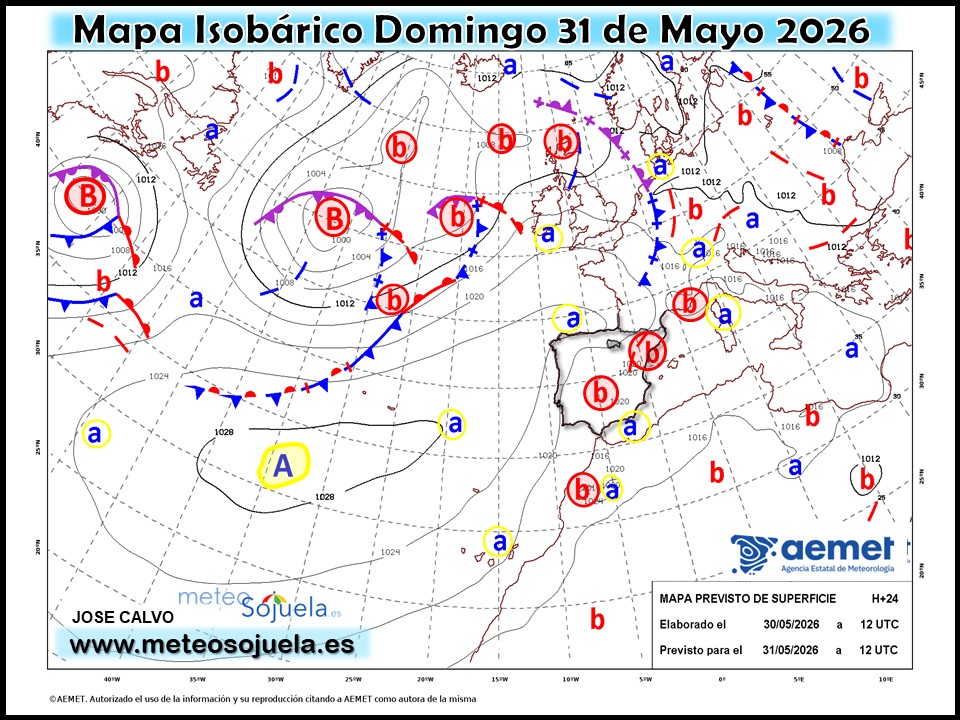 Mapa Isobárico La Rioja. Meteosojuela
