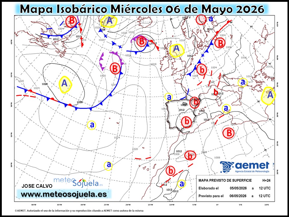 Mapa Isobárico La Rioja. Meteosojuela