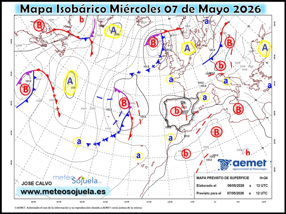Mapa Isobárico La Rioja. Meteosojuela