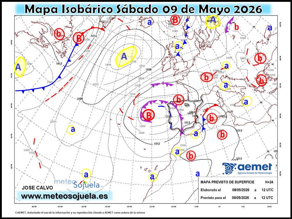 Mapa Isobárico La Rioja. Meteosojuela