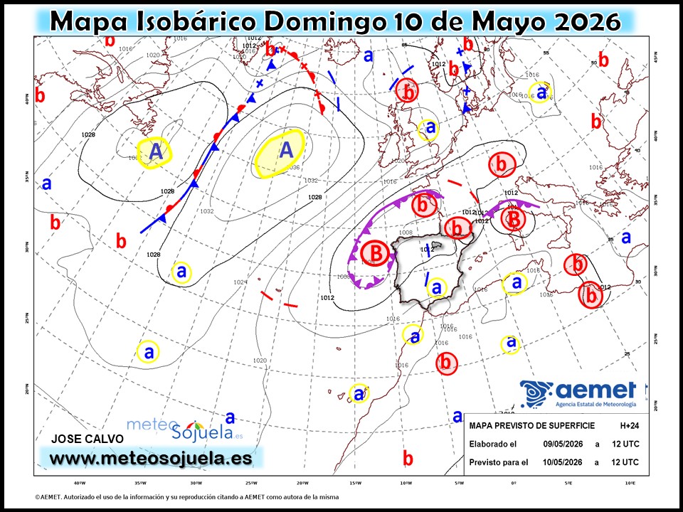 Mapa Isobárico La Rioja. Meteosojuela