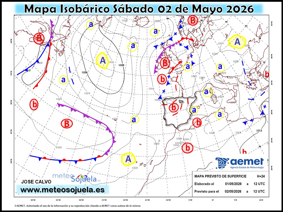 Mapa Isobárico La Rioja. Meteosojuela