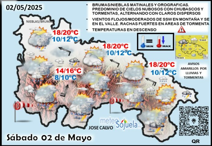 Mapa del tiempo en La Rioja. Meteosojuela Mapa del tiempo en La Rioja. Meteosojuela