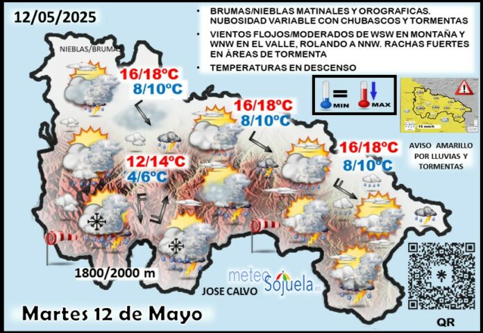 Mapa del tiempo en La Rioja. Meteosojuela Mapa del tiempo en La Rioja. Meteosojuela