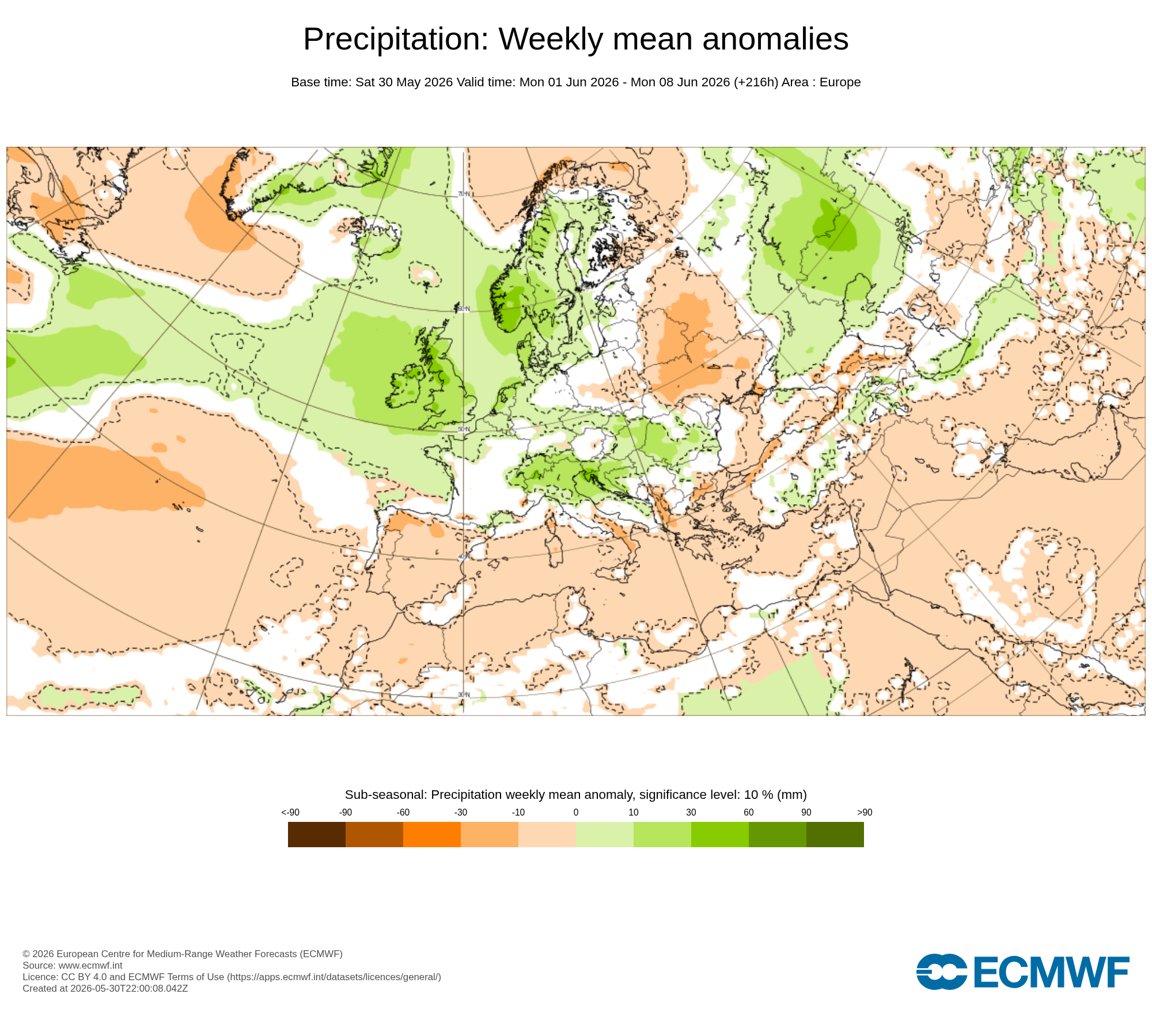 Modelos de Precipitación Junio 1ªsemana ECMWF .Meteosojuela La Rioja
