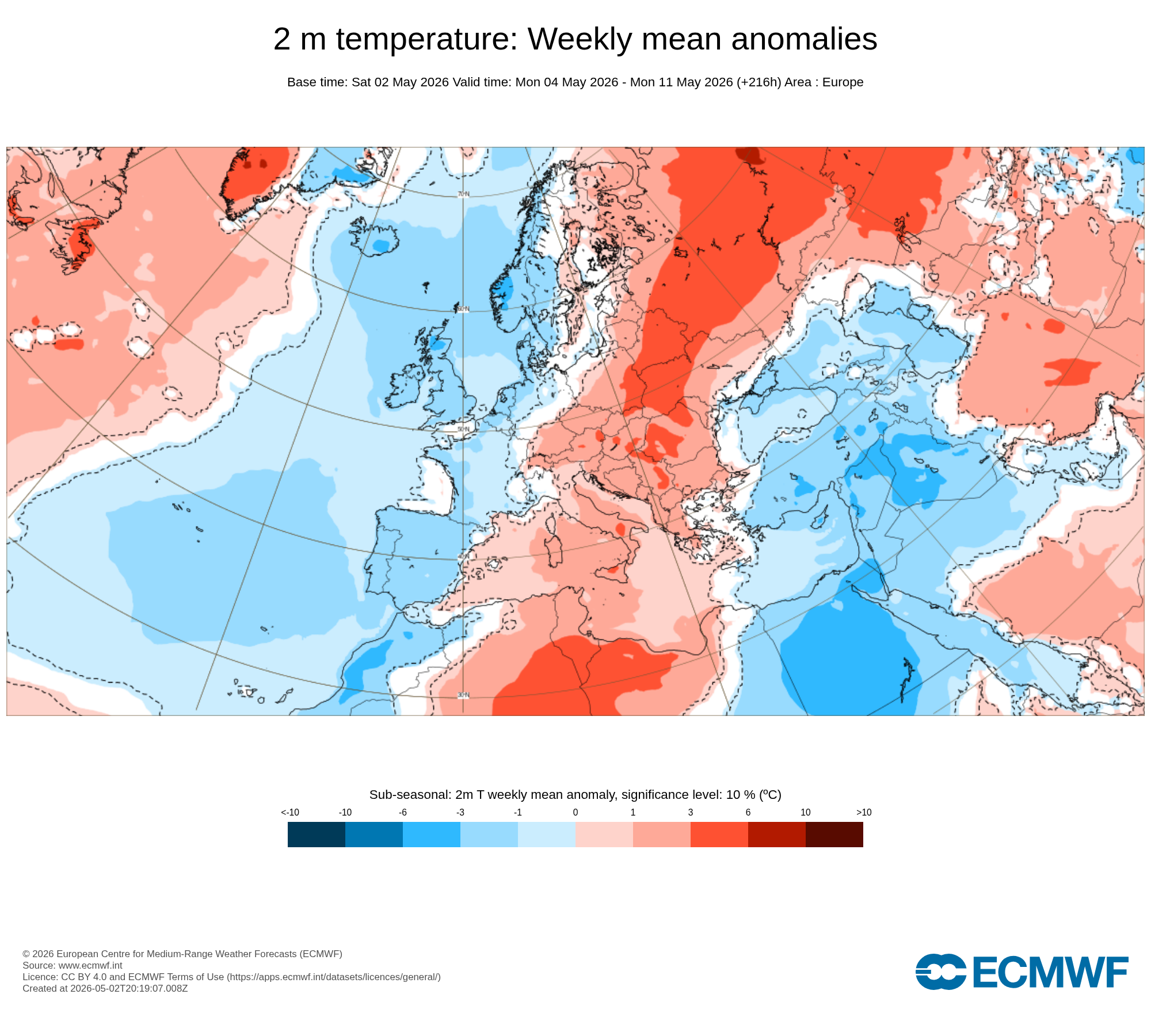 Modelos de Temperatura Mayo 1ªsemana ECMWF .Meteosojuela La Rioja
