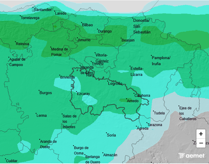 Precipitación Media según AEMET 11