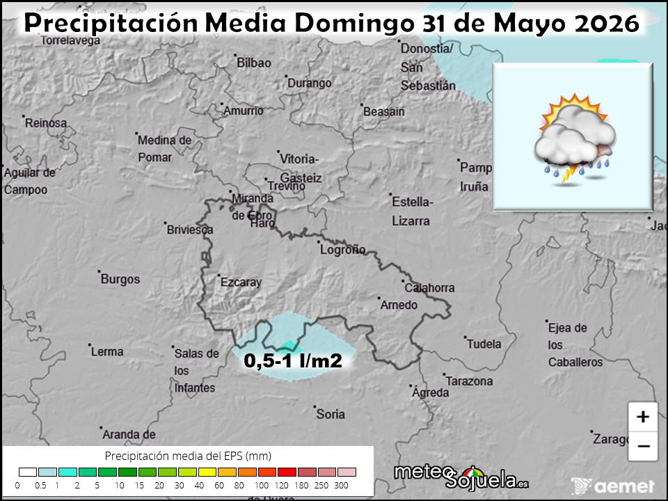 Precipitación Media según AEMET