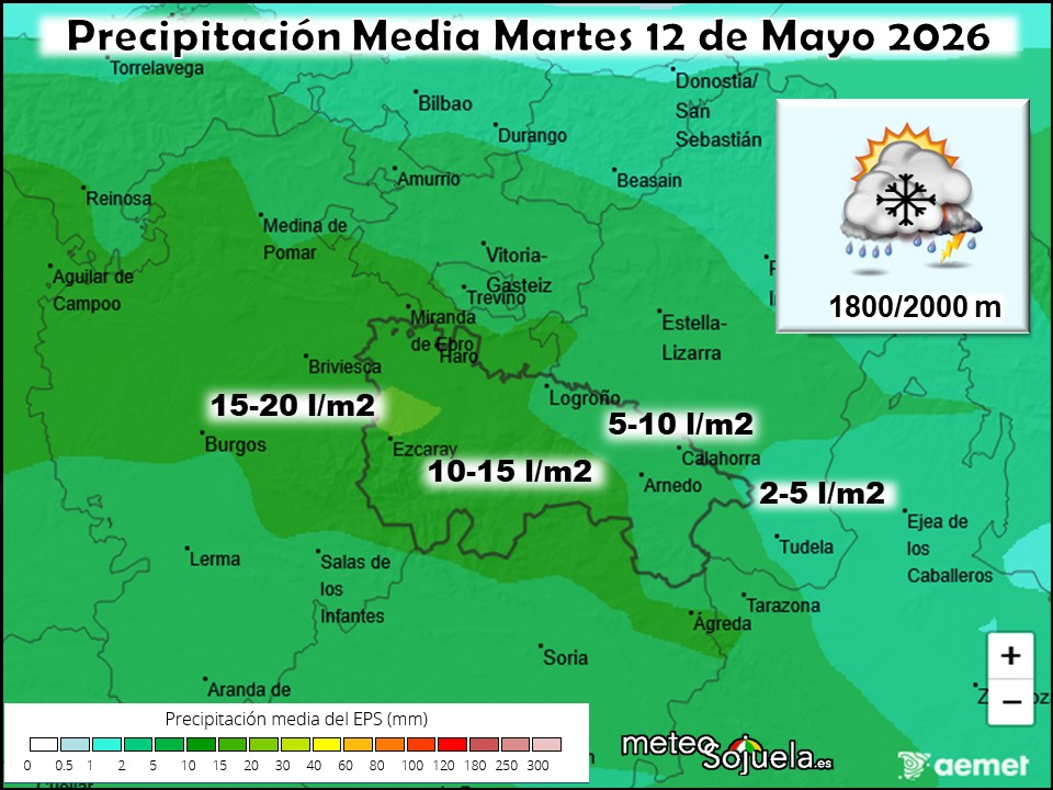 Mapa Isobárico La Rioja. Meteosojuela