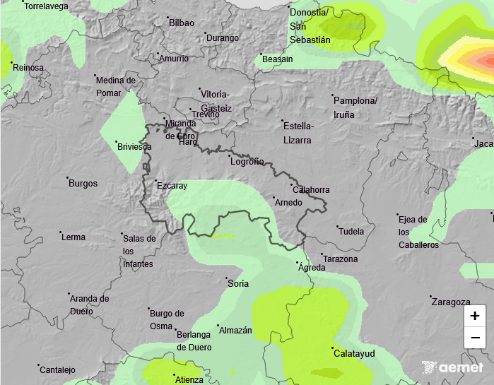 Probabilidad de precipitación según AEMET 01