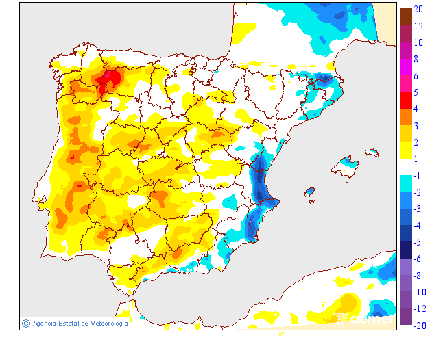 Variación de temperaturas máximas AEMET Meteosojuela 06