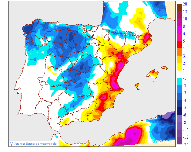 Variación de temperaturas máximas AEMET Meteosojuela 10