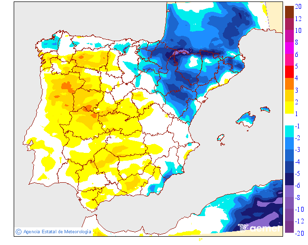 Variación de temperaturas máximas AEMET Meteosojuela 13