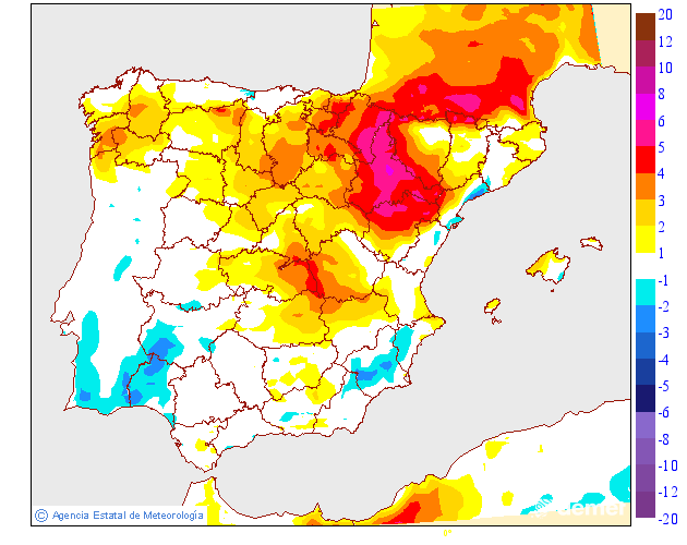 Variación de temperaturas máximas AEMET Meteosojuela 17