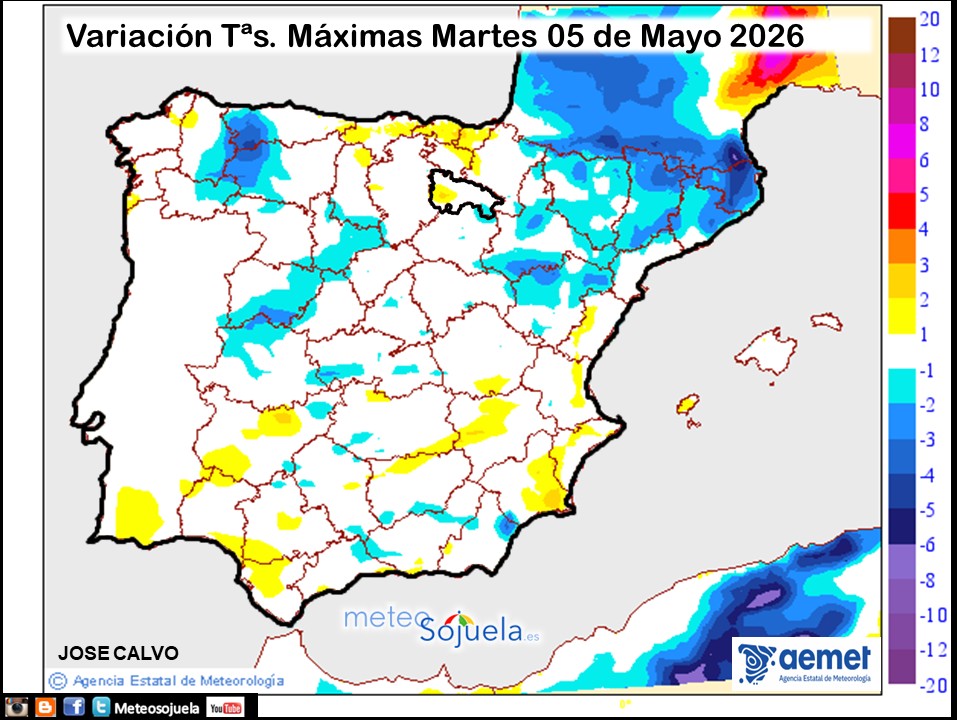 Animación evolución de las precipitaciones previstas en La Rioja