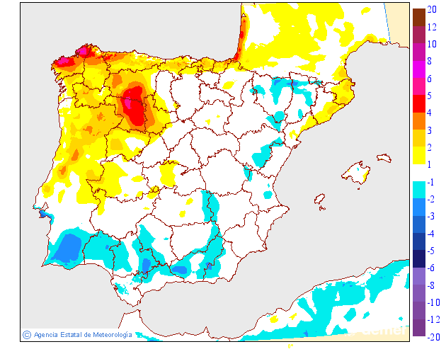 Variación de temperaturas máximas AEMET Meteosojuela 24