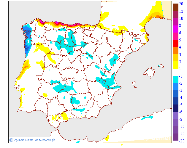 Variación de temperaturas máximas AEMET Meteosojuela 25
