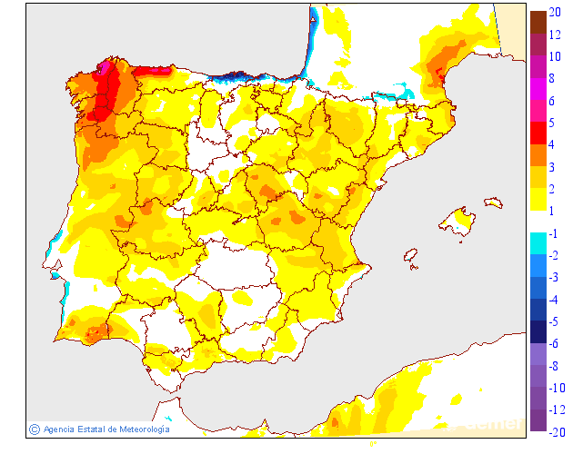 Variación de temperaturas máximas AEMET Meteosojuela 27