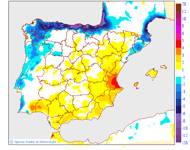 Variación de temperaturas máximas AEMET Meteosojuela 29