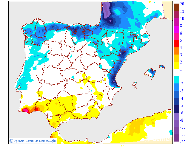 Variación de temperaturas máximas AEMET Meteosojuela 30