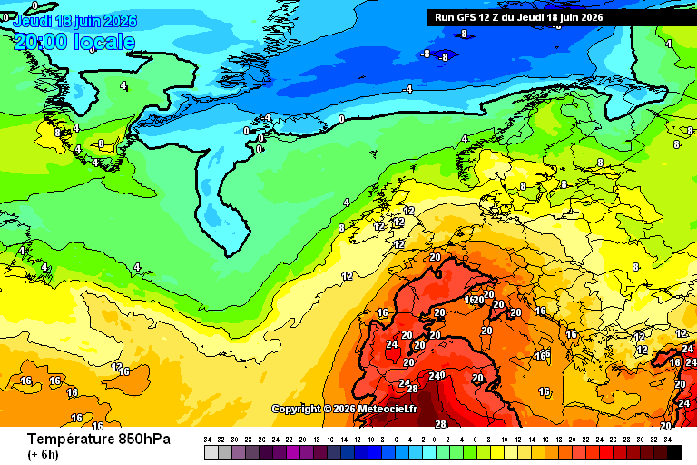 Animación Temperaturas a 850 hPa