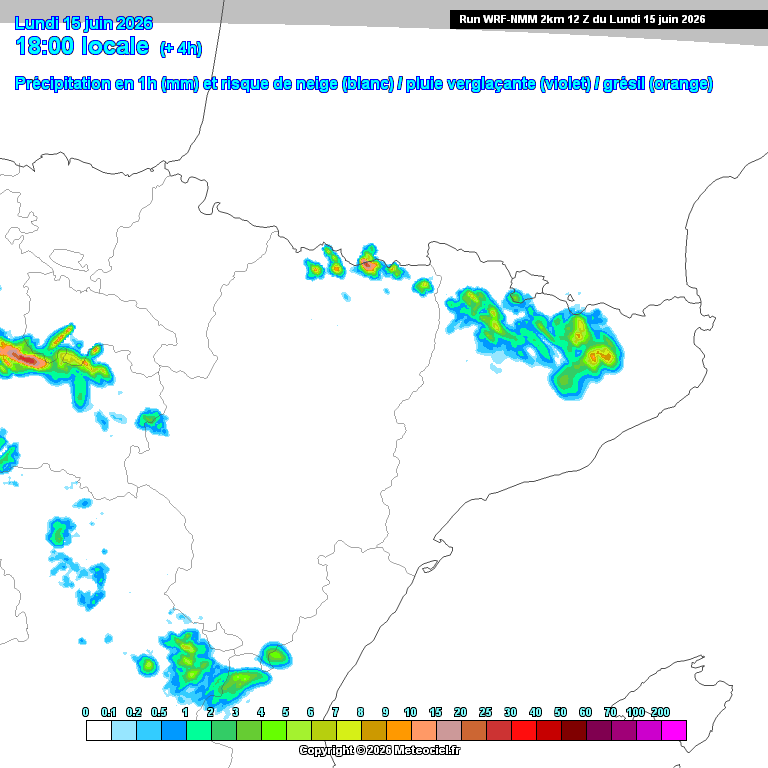Animación evolución de las precipitaciones previstas en La Rioja