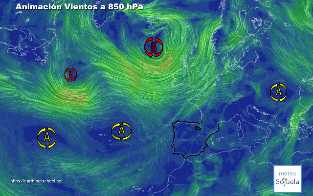 Animación presión y viento, Frente