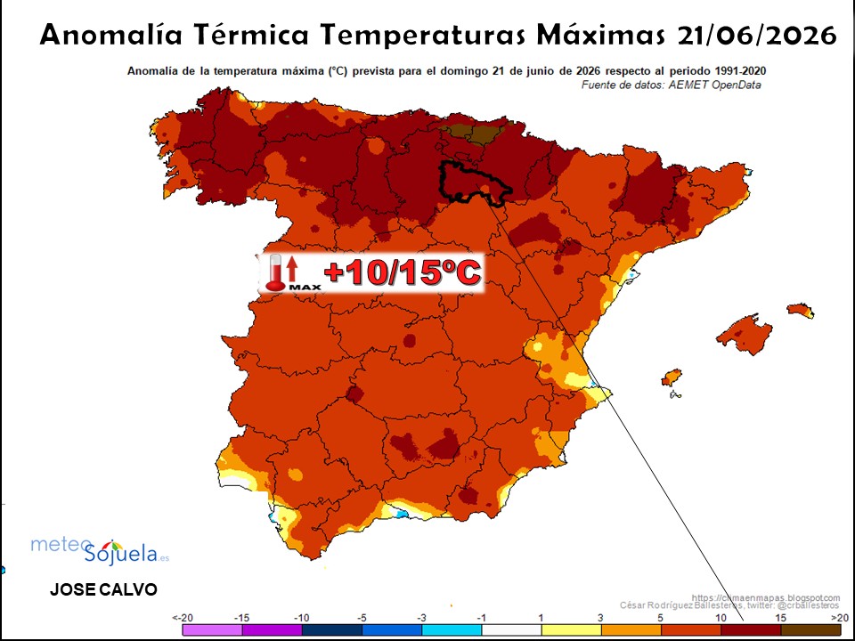 Anomalía Térmica Temperaturas Máximas 2106