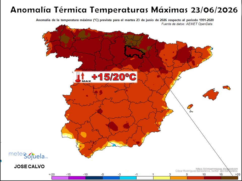 Anomalía Térmica Temperaturas Máximas 2306