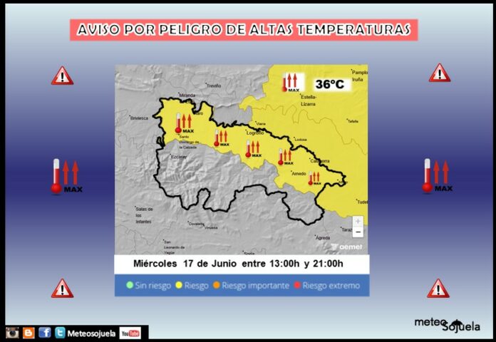 Aviso Amarillo por Altas Temperaturas AEMET 17 Aviso Amarillo por Altas Temperaturas AEMET 17