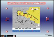 Avisos Amarillos por Altas Temperaturas en la Ribera. 18, 19 y 20 de Junio Aviso Amarillo por Altas Temperaturas AEMET 18