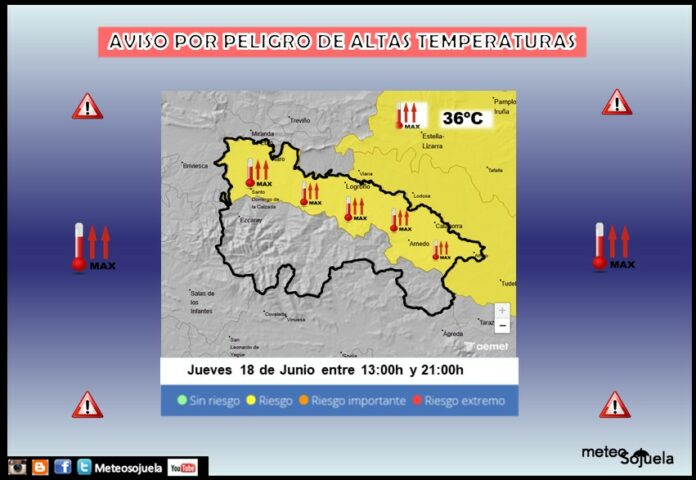 Aviso Amarillo por Altas Temperaturas AEMET 18 Aviso Amarillo por Altas Temperaturas AEMET 18
