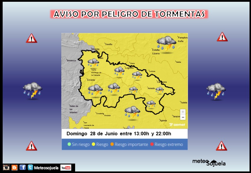 Aviso Amarillo por Tormentas
