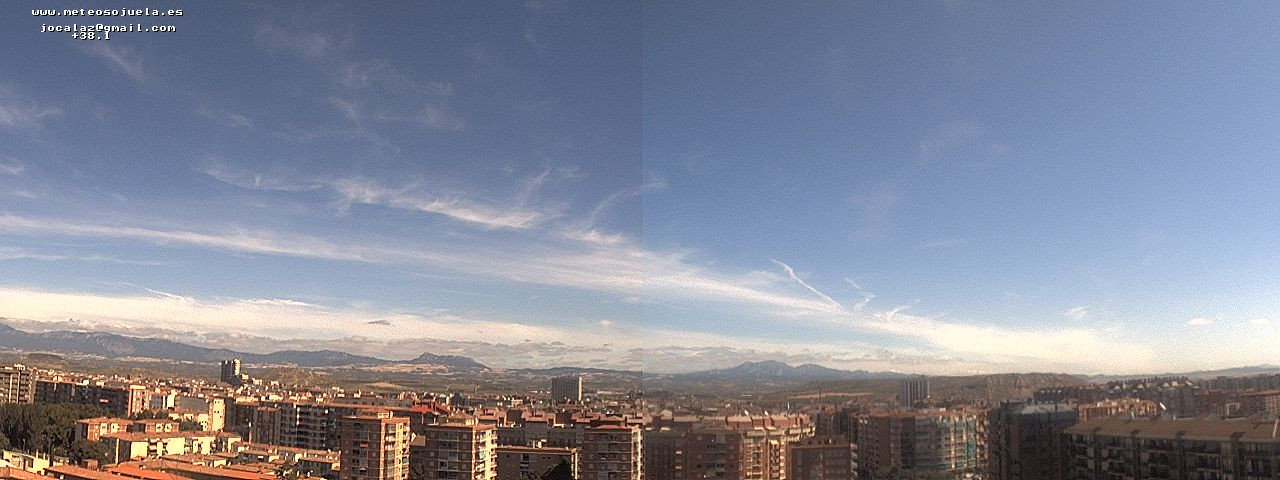 Imagen WEBCAM Logroño Nubes bajas , medias y altas dispersas