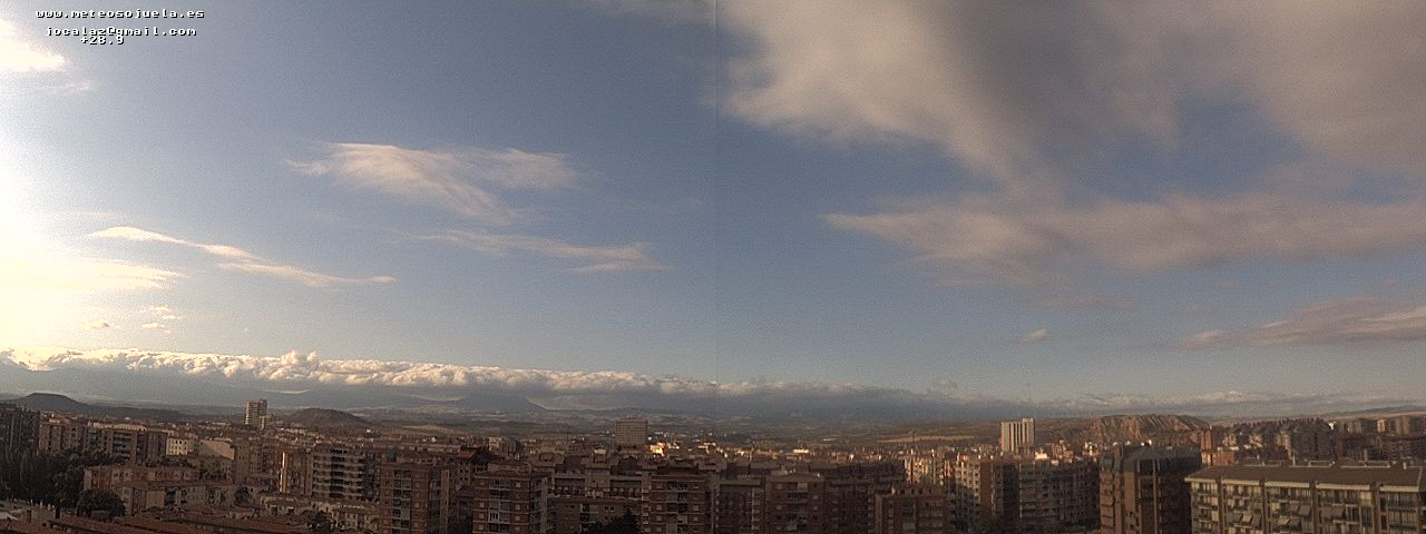 Imagen WEBCAM Logroño Nubes y claros. Barra de cierzo