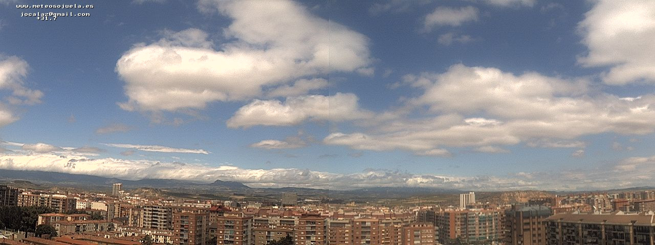 Imagen WEBCAM Logroño Nubes y claros. Barra de cierzo