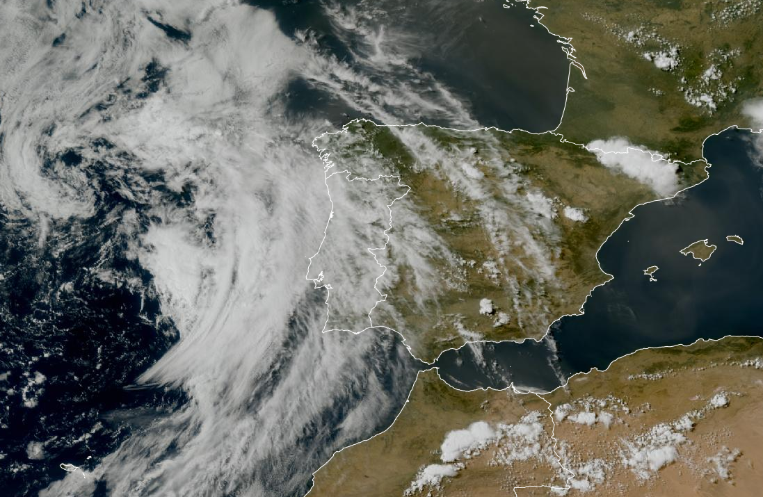 Imagen de satélite. DANA , Frentes y algunas tormentas