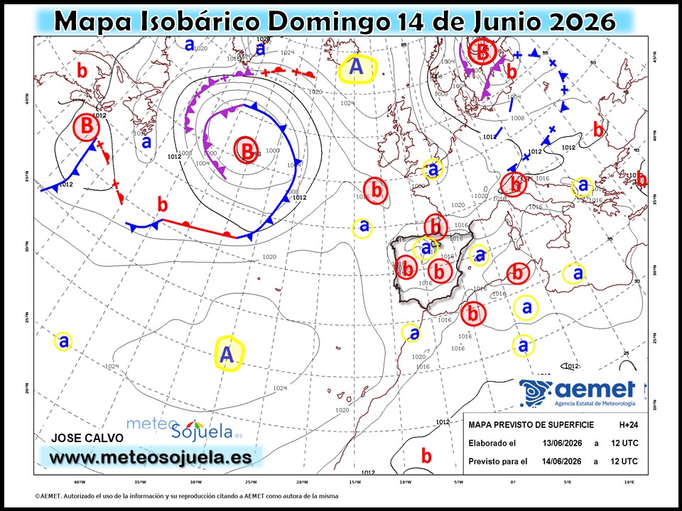 Mapa Isobárico La Rioja. Meteosojuela