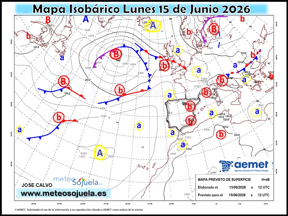 Mapa Isobárico La Rioja. Meteosojuela