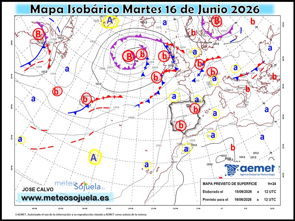 Mapa Isobárico La Rioja. Meteosojuela