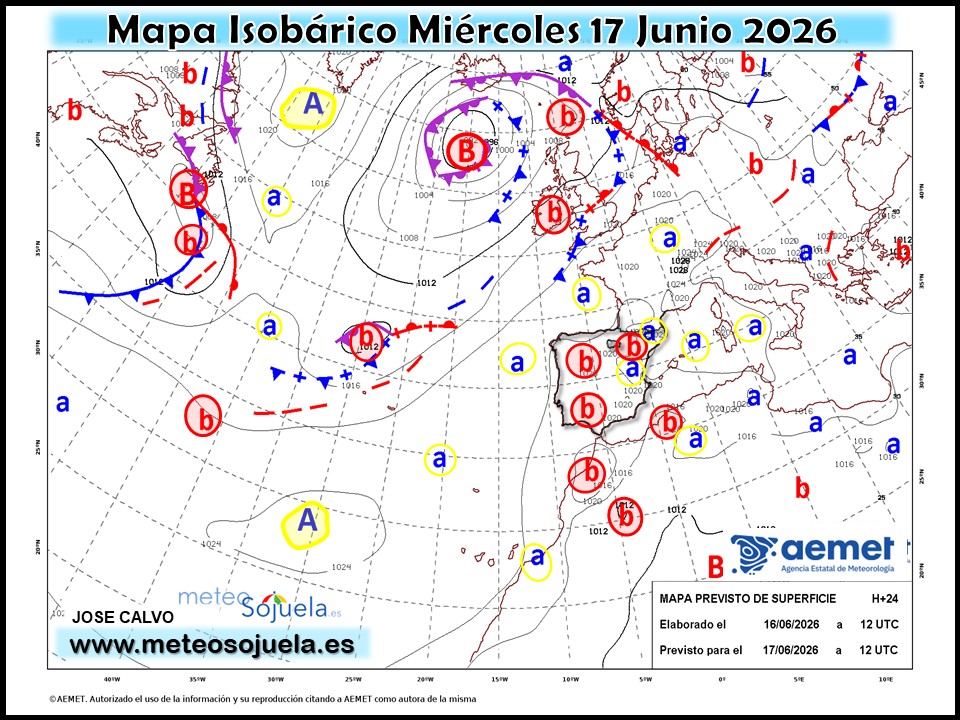 Mapa Isobárico La Rioja. Meteosojuela