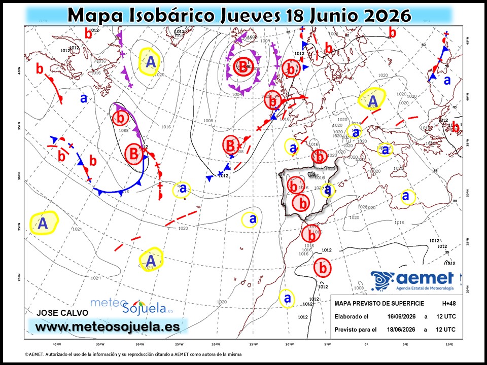 Mapa Isobárico La Rioja. Meteosojuela